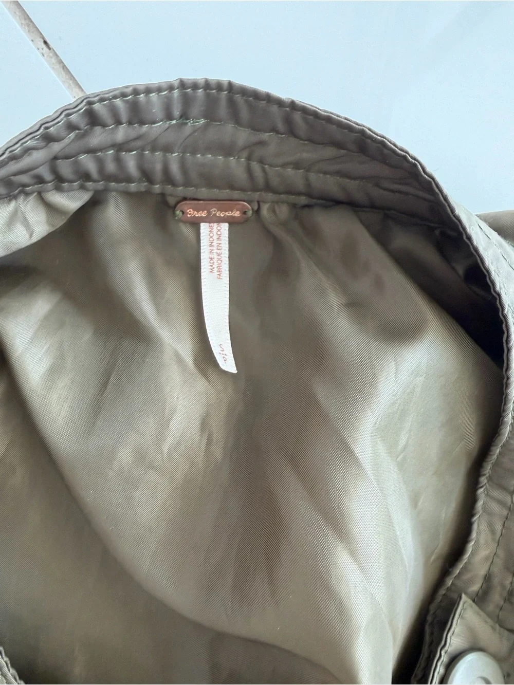 Free People Olive Green Bomber Jacket - Picture 2 of 2